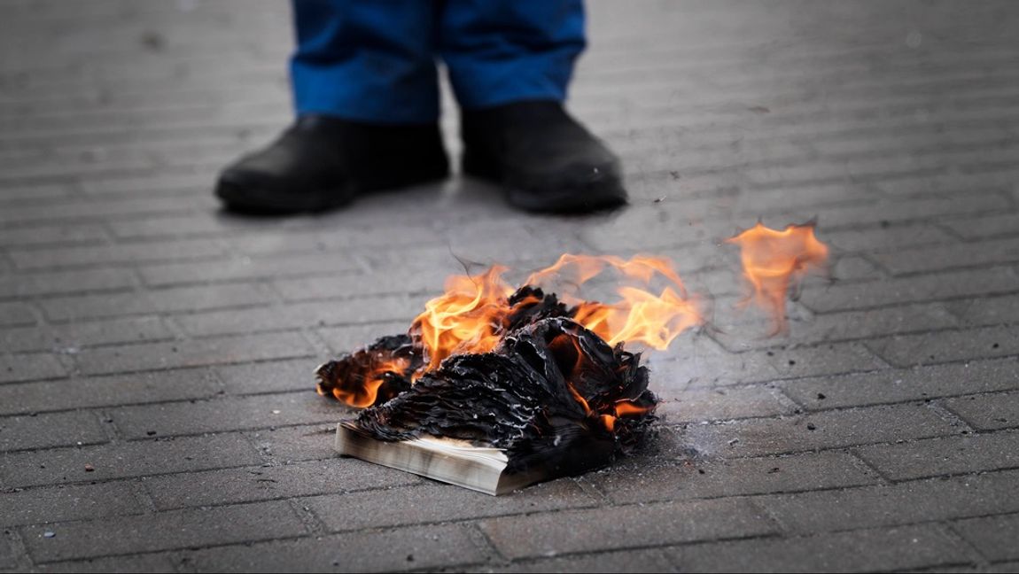 Devin Rexvid har också bränt en koran, men av helt andra skäl än Paludan. Foto: SvD/TT