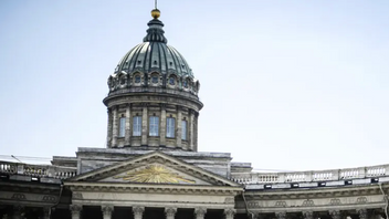 Genrebild, Kazankatedralen. Domstolen i Sankt Petersburg dömer en man till 13 års fängelse i straffkoloni efter att lämnat ut hemliga uppgifter till svenska Must. Foto: Erik Simander/TT