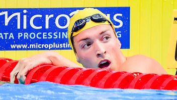 Björn Seeliger på 100 meter fristil i Duna Arena i Budapest tidigare i maj. Foto: Jonas Ekströmer/TT