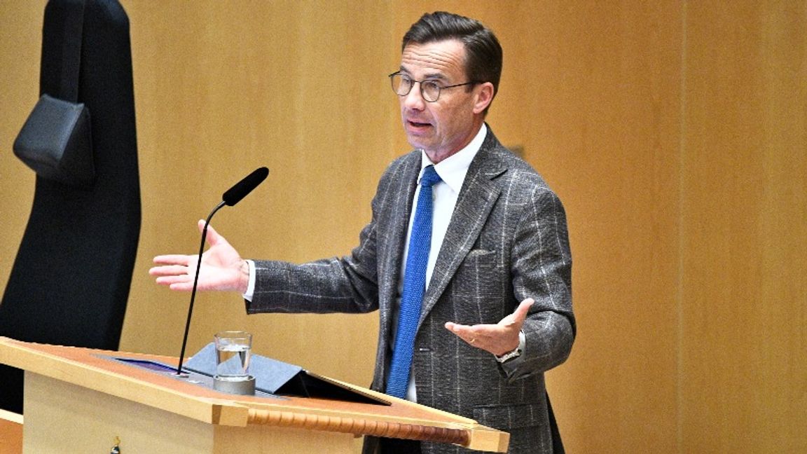 Ulf Kristersson (M) är beredd på att verka för en borgerlig regering. Foto: Claudio Bresciani / TT.