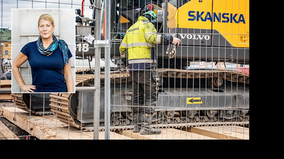 Byggföretagens vd Catharina Elmsäter-Svärd varnar för materialbrist och stigande priser. Foto: Pressbild / Gustaf Månsson/SvD/TT