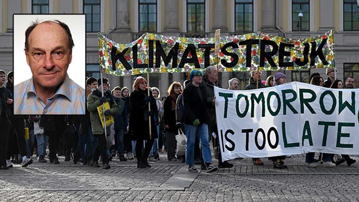 Dagens debattör Caspar Nilsson ställer sig frågande till dagens klimatdiskussion. Foto: Privat / Björn Larsson Rosvall/TT