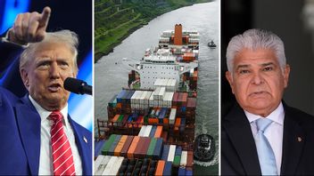 Donald Trump, Panamakanalen och José Raul Mulino. Foto: Rick Scuteri/Matias Delacroix/AP/TT