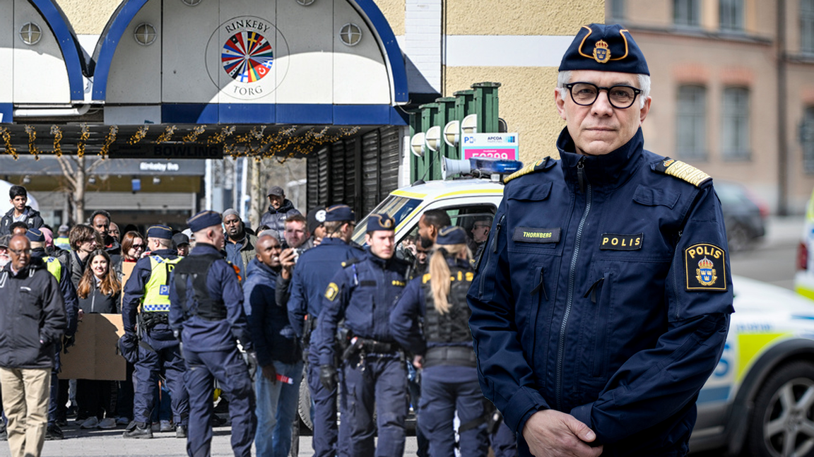 Rikspolischef Anders Thornberg om vågen av våldsbrott. Foto: Christine Olsson/Henrik Montgomery/TT (arkivbilder)