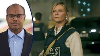 Kirsten Dunst spelar en fotograf i filmen ”Civil War”. Foto: A24 via AP/TT