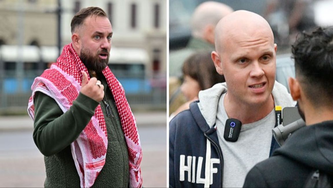 Kristofer Lundberg (V) och Joakim Lamotte. Foto: Björn Larsson Rosvall/TT/Johan Nilsson/TT. 