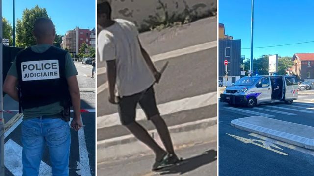 Den 34-årige mannen attackerade förbipasserande med en stor kniv. Foto: Skärmdumpar X