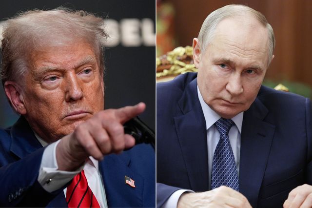 USA:s president Donald Trump och Rysslands president Vladimir Putin. AP/TT