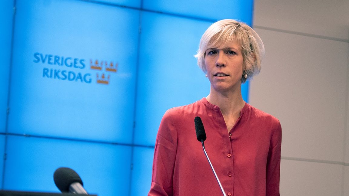 Maria Nilsson presenterades under dagen som Liberalernas nya partisekreterare. Foto: Amir Nabizadeh/TT