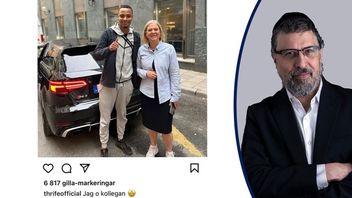 Skärmdump från Instagram med rapparen Thrife och statsminister Magdalena Andersson.