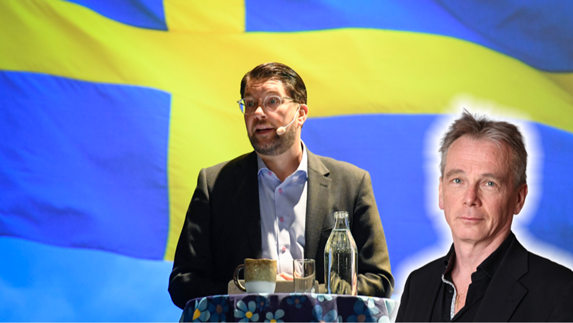 Jimmie Åkesson på järntronen år 2030? Foto: Oscar Olsson/TT