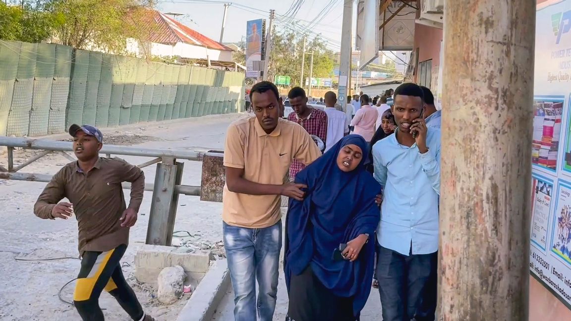 Hotell Afrik är populärt hos ledande personer i det somaliska samhället. Foto: AP.