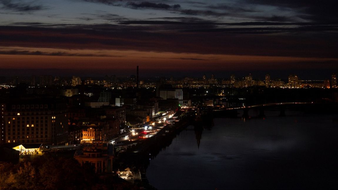 Strömavbrott i Kiev, den 7 juni. Arkivbild. Foto: ALEX BABENKO/AP/TT