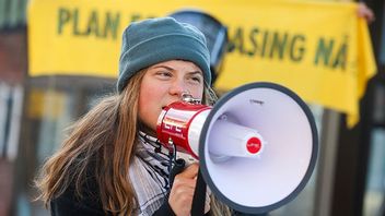 Flerfaldigt dömda klimataktivisten Greta Thunberg demonstrerar med Extinction Rebellion. Bild: Trond Reidar Teigen / NTB
