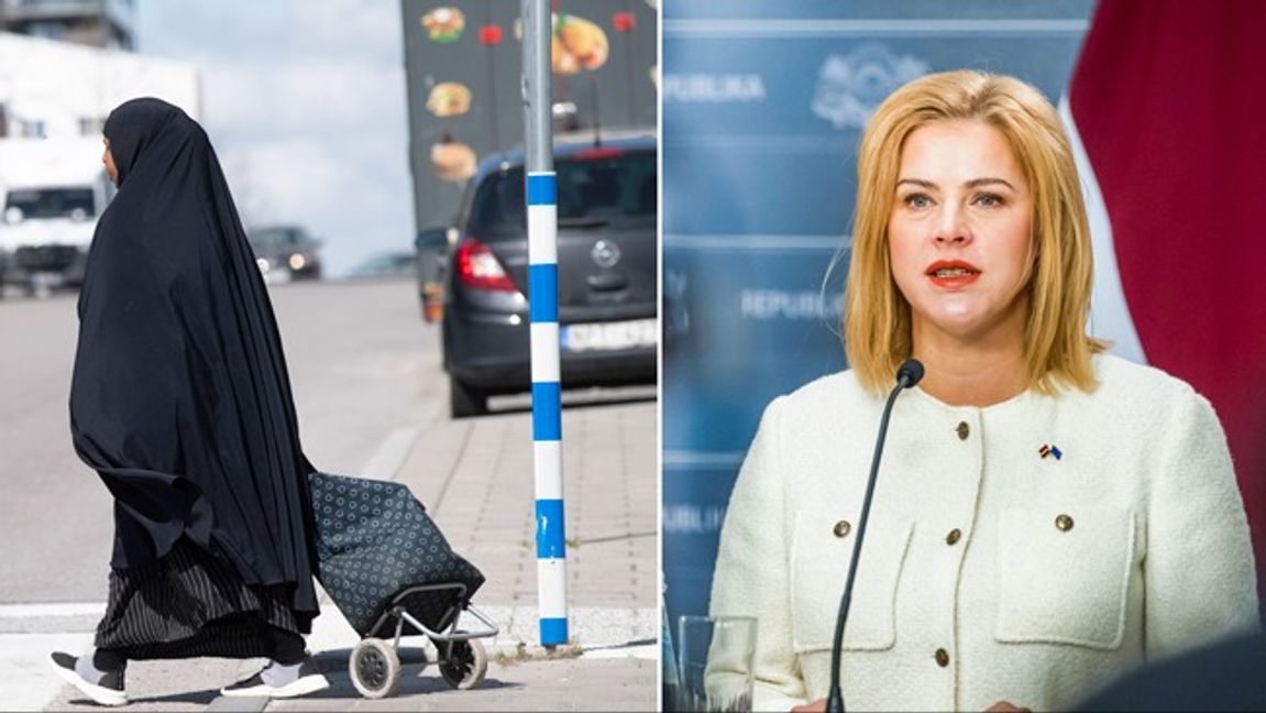 Lettland har infört en lag som gör det möjligt att utvisa icke-lettiskspråkiga. Premiärminister Evika Siliņas parti Enighet ligger bakom. Foto: Fredrik Sandberg/TT/EU-parlamentet