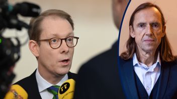 Utrikesminister Tobias Billström (M) efter onsdagens utrikespolitiska debatt i riksdagen. Foto: Fredrik Sandberg/TT