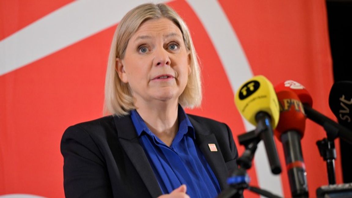 Magdalena Andersson, partiledare för S. Foto: Johan Nilsson/TT.