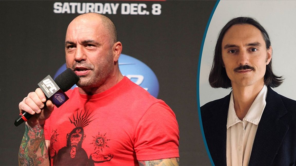 Poddaren och UFC-kommentatorn Joe Rogan har hamnat i blåsväder. Foto: Gregory Payan/AP/TT