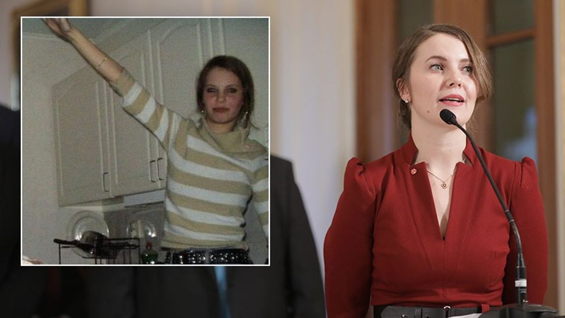 Ida Karkiainen heilade som ungdom på fest. Foto: Sören Andersson TT/Privat Nyheter Idag