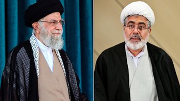 Irans högste ledare Ayatollah Ali Khamenei och dennes enligt uppgift ställföreträdare i Sverige, Mohsen Hakimollahi. Foto: Office of the Iranian Supreme Leader/AP/TT / Skärmdump Youtube/Myndigheten för stöd till trossamfund