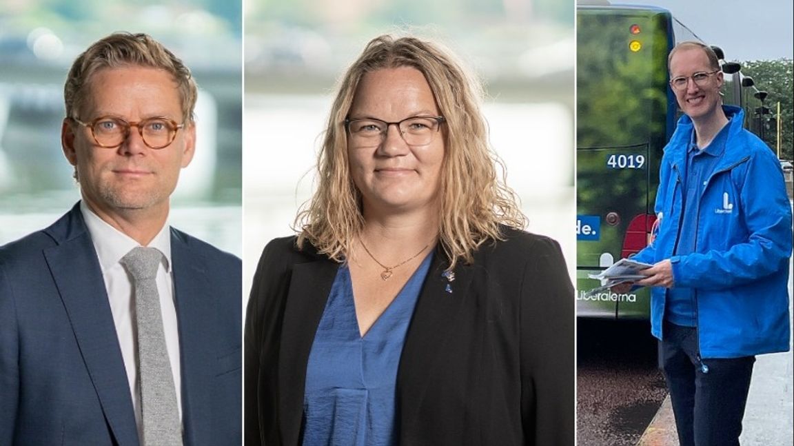 Jakob Olofsgård, Cecilia Rönn och Jan Jönsson. Foto: Pressbild/Liberalerna, Femsekunder/ CC BY Zero