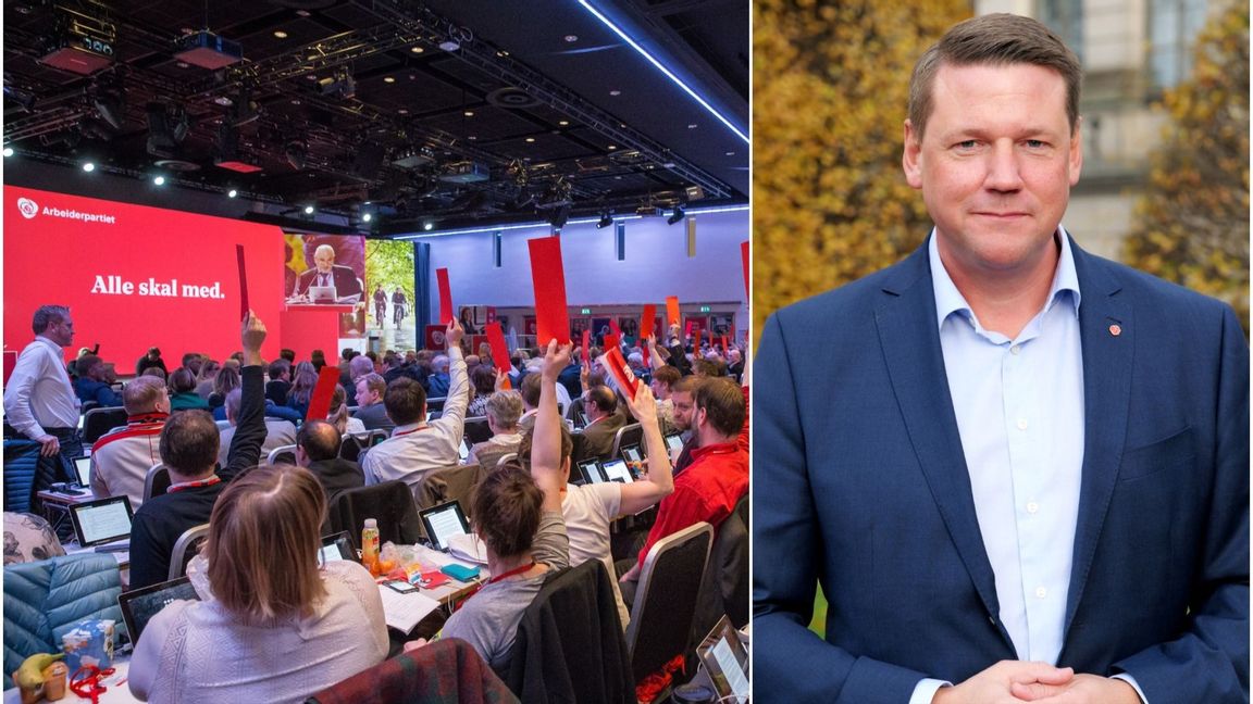 Tobias Baudin tar inspiration från Arbeiderpartiet. Foto: Tore Sætre, CC BY-SA 4.0/Felix Berglund, CC BY-SA 4.0/Wikimedia Commons