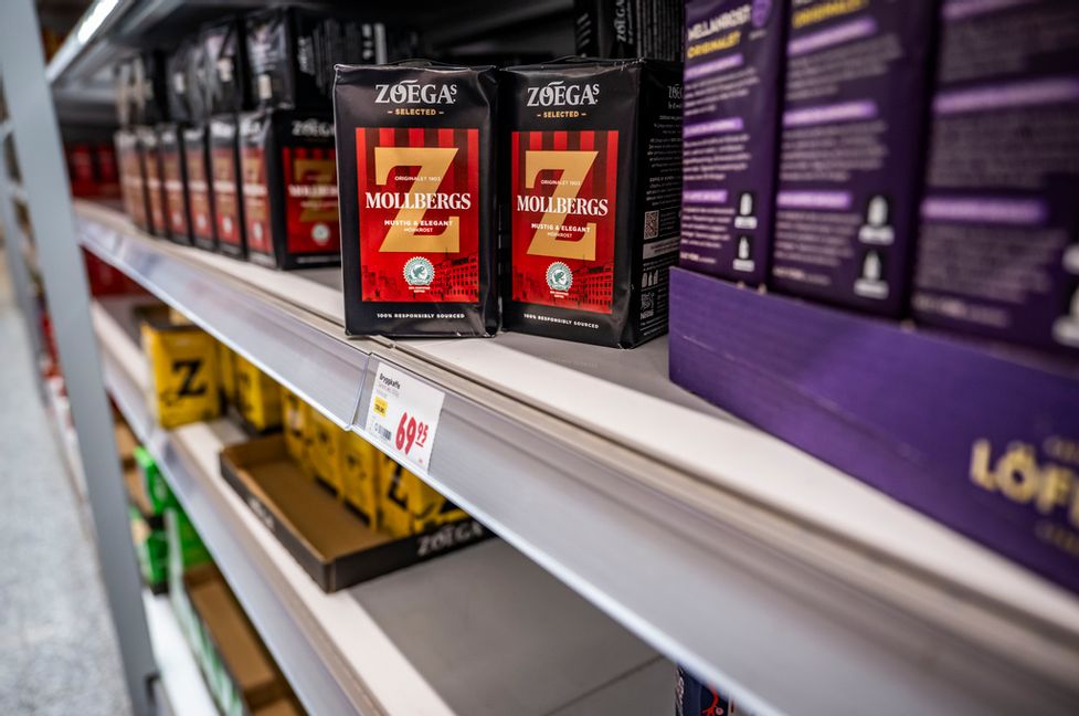 Konsumentpriserna har under året tryckts uppåt av bland högre priser på kaffe och kakao. Arkivbild. Foto: Johan Nilsson/TT