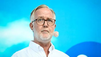 Liberalernas partiledare Johan Pehrson (L) håller tal under politikerveckan i Almedalen. FOto: CHRISTINE OLSSON/TT