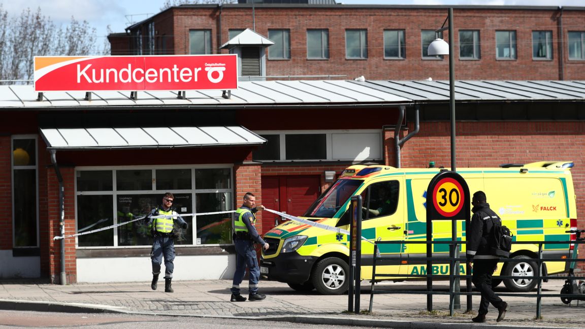 En kvinna dödades vid ett överfall vid järnvägsstationen i Linköping. Foto: Jeppe Gustafsson/TT.