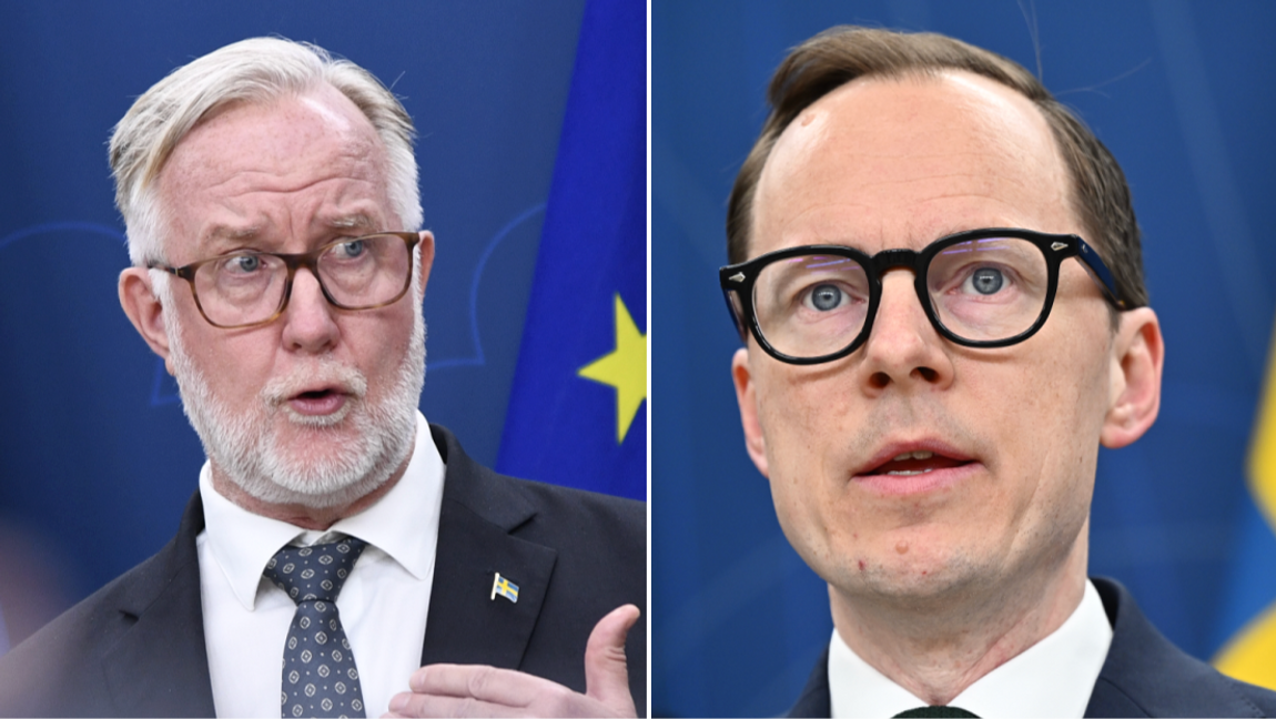 Johan Pehrson (L) och Mats Persson (L) vill terrorstämpla både Foxtrot, Rawa Majid och NMR. De anser att Sverige behöver en egen terrorlista för att bekämpa organisationer som utgör hot mot landets säkerhet. Foto: Lars Schröder/ Anders Wiklund/TT