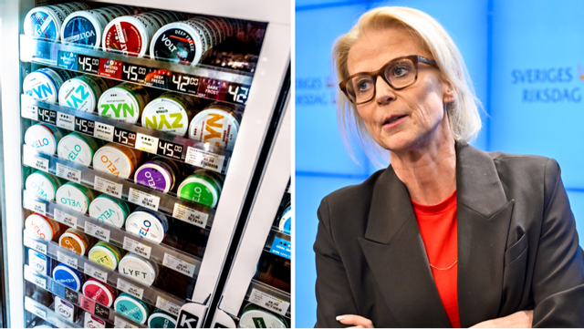 Rör inte mitt snus, säger finansminister Elisabeth Svantesson (M) om EU-kommissionens förslag på att höja skatten på vitt snus. Foto: Claudio Bresciani/Christine Olsson/TT
