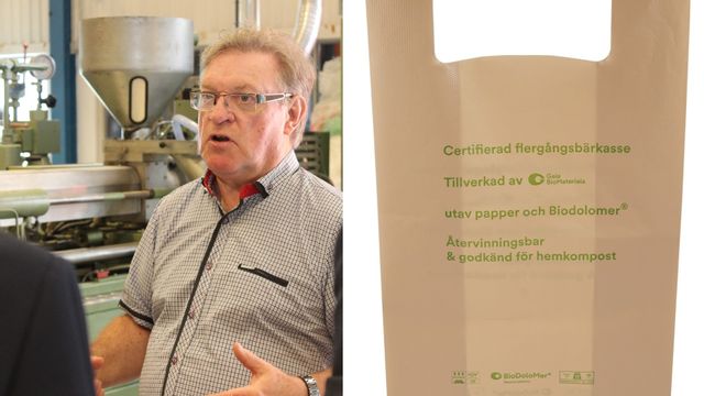 Åke Rosén har utvecklat en ny påse. Foto: Gaia BioMaterials.