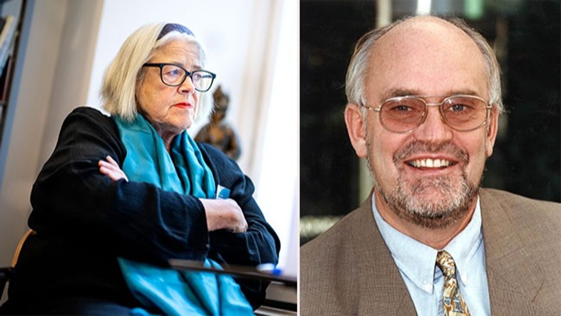 SKMA:s ordförande Ulrika Knutson och Roger Akelius 1990. Bild: Pontus Lundahl/TT/Anders Holmström/SCANPIX SWEDEN