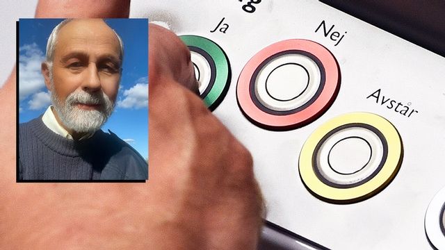 Dagens debattör Ingvar Ericson vill ta bort den gula knappen. Foto: Claudio Bresciani/TT