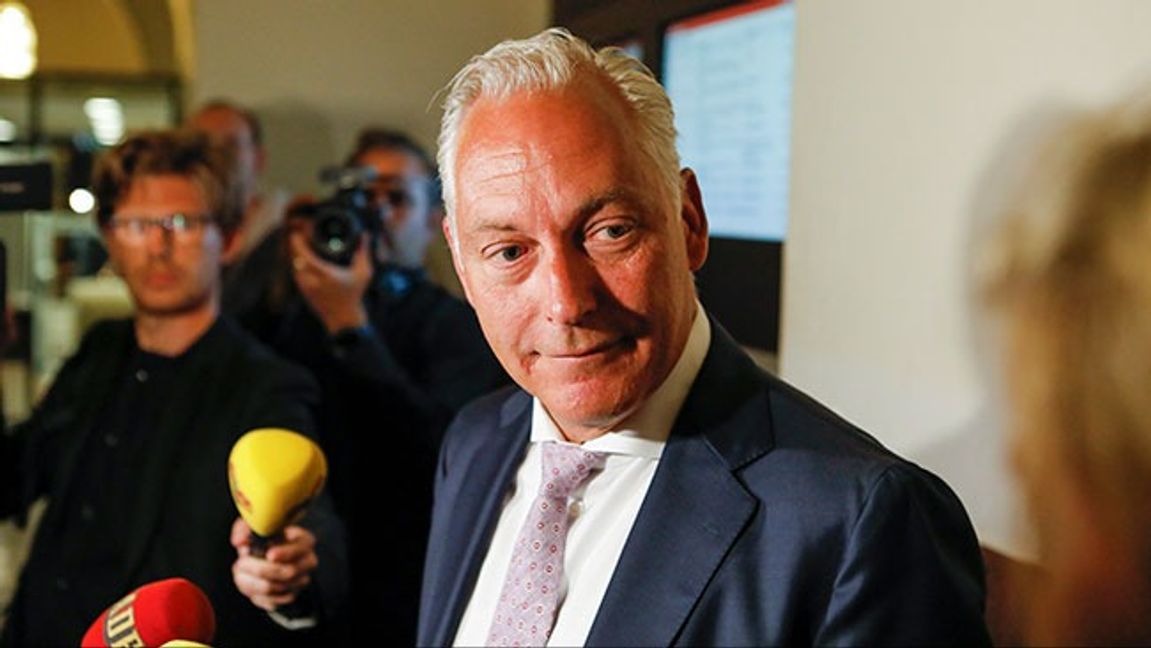 Johan Eriksson som försvarare för tidigare riksdagsledamoten Kent Ekeroth 2017. Bild: Christine Olsson/TT 