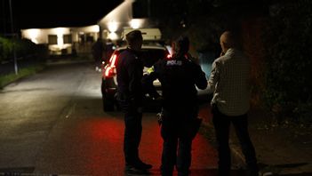 Misstänkt bomb exploderade vid ett hus i Södertälje natten mot lördagen. Foto: Caisa Rasmussen/TT