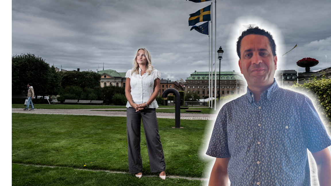 Denice Westerberg i blåsväder. Foto: Magnus Hjalmarson Neideman/SVD/TT