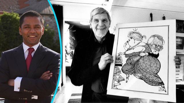 Satirtecknaren Ewert Karlsson (1918–2004) Foto: Gunnar Lundmark / SvD / SCANPIX