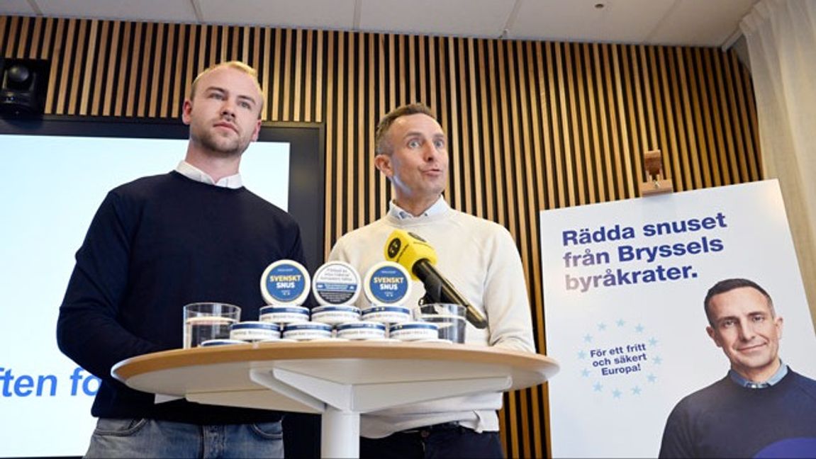 Moderaterna vill kämpa för det vita snuset i Europa. Foto: Fredrik Sandberg/TT