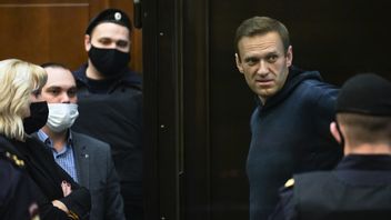 Navalny under dagens rättegångsförhandlingar.
Foto: AP
