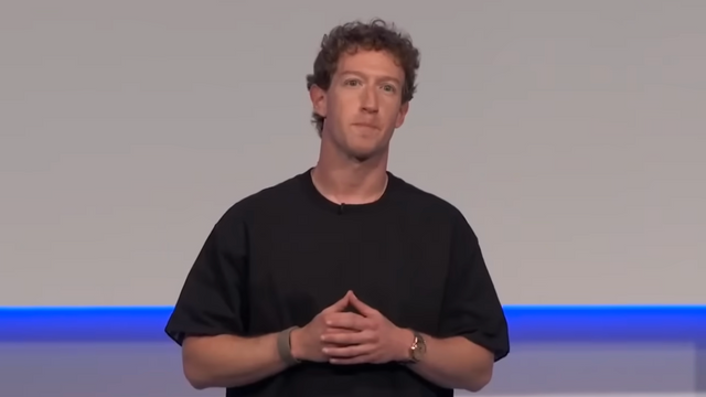 Mark Zuckerberg under Meta Connect-eventet i Kalifornien, hösten 2025. Foto: Skärmdump/YouTube