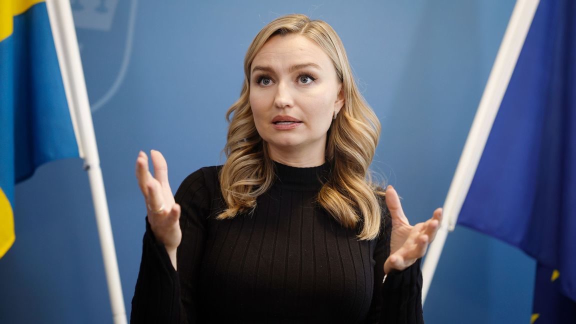 KD:s partiledare Ebba Busch. Foto: Foto: Nicklas Thegerström/TT