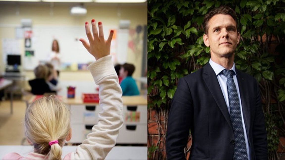 Christofer Fjellner (M) anser att det är dags för hårdare tag mot skolor som inte levererar. Foto: Linus Sundahl-Djerf/SvD/TT/Jessica Gow/TT