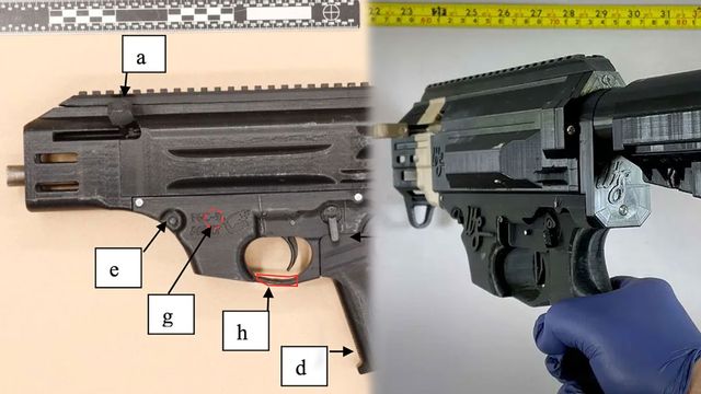 Utöver de traditionella vapen som polisen beslagtar börjar det nu dyka upp printade vapen. Foto: Polisen