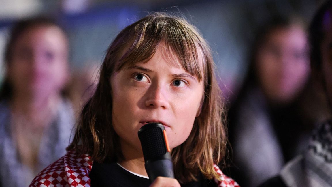 Greta Thunberg portades från Venedig i 48 timmar. Foto: Caisa Rasmussen/TT