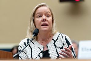 USA:s olympiska kommittés vd Sarah Hirshland. Arkivbild. Foto: Jose Luis Magana/AP/TT