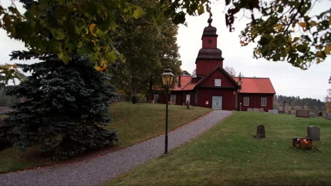 ”Fädernas kyrka”, Roslags-Kulla kyrka i Uppland Foto: Ulf Palm/TT