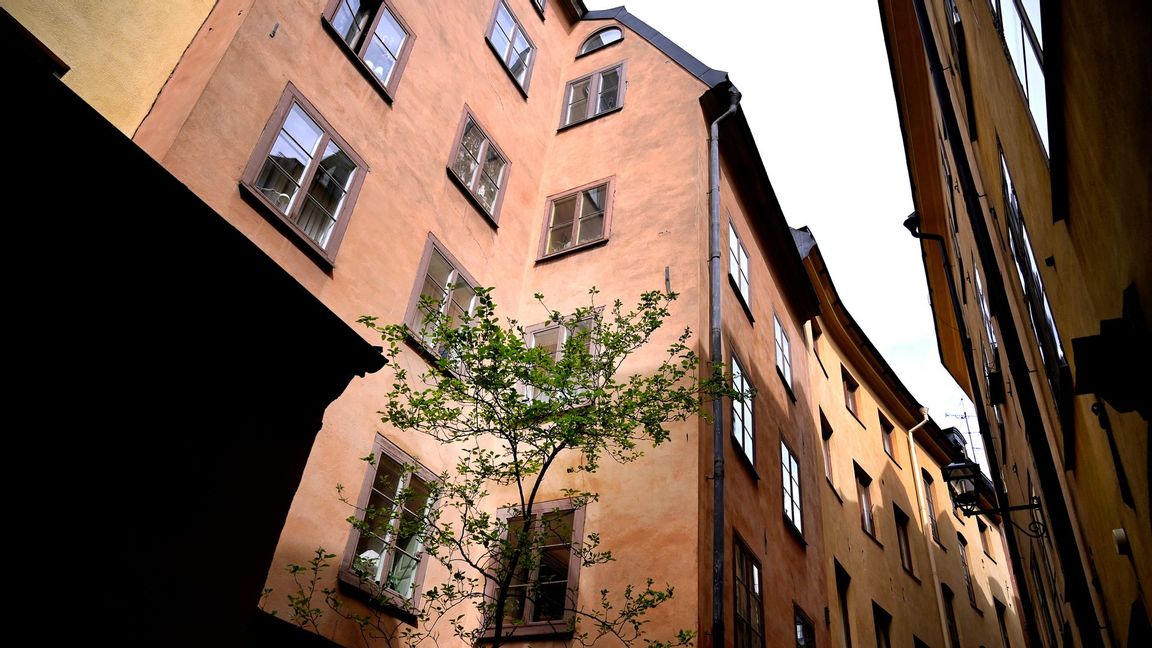 Genrebild på en byggnad i Gamla stan, Stockholm. Foto: Janerik Henrsson/TT