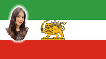 Pahlavi-dynastins lejon och sol. Foto: Unknown / Trajan 117, Public Domain, via Wikimedia Commons