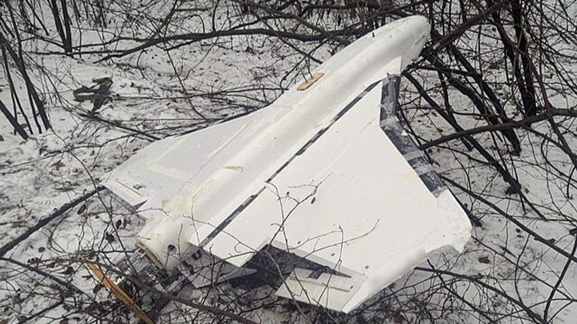 En rysk Gerbera-drönare som i det här fallet skjutits ner av det ukrainska gränsväsendet i Sumyregionen den 7 januari 2025, men samma typ av drönare har även använts mot Polen. Foto: Ukrainas gränsväsende/Wikimedia commons/Public domain